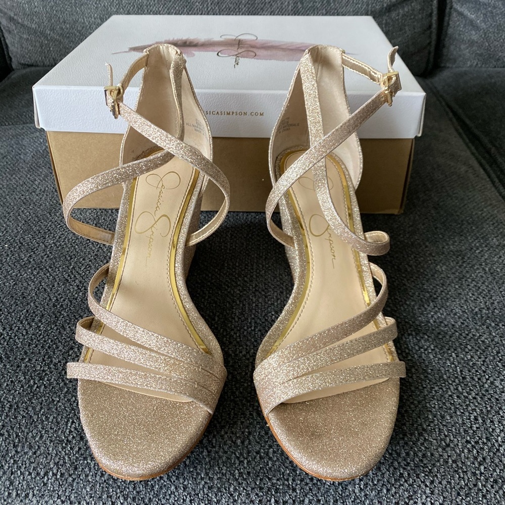 Jessica Simpson Gold shoes